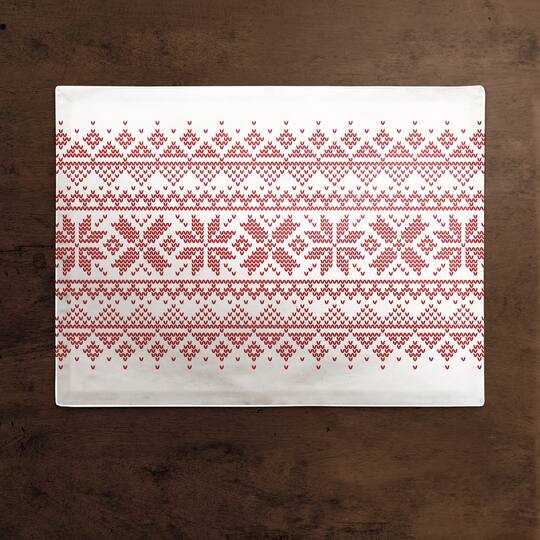 Knit Snowflakes 18x14 Cotton Twill Placemat